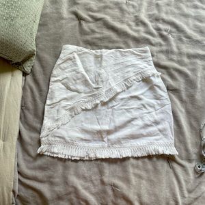 White linen skirt